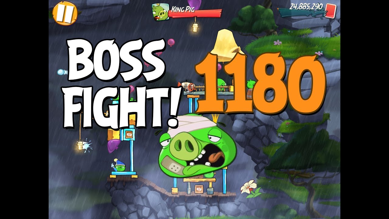 Angry Birds 2 Boss Fight 168! King Pig Level 1180 Walkthrough - iOS, Android