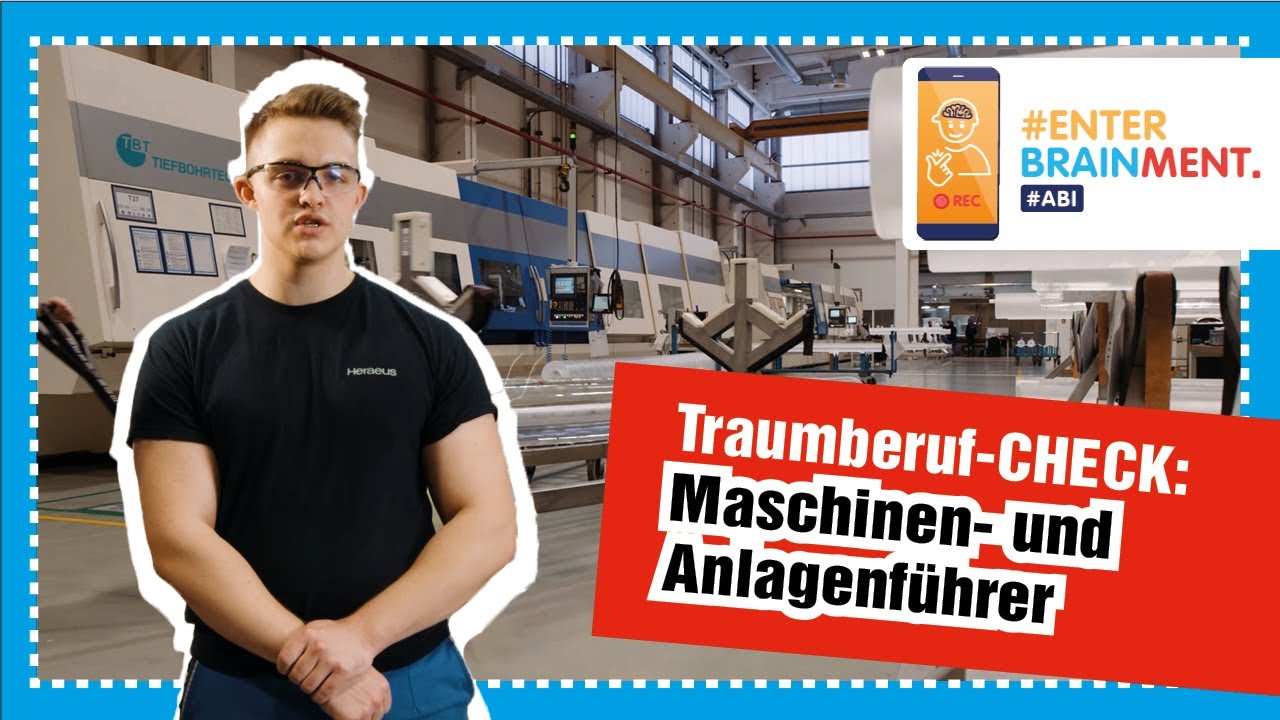 #Enterbrainment #ABI: Traumberuf Maschinen- und Anlagenführer (MAF)
