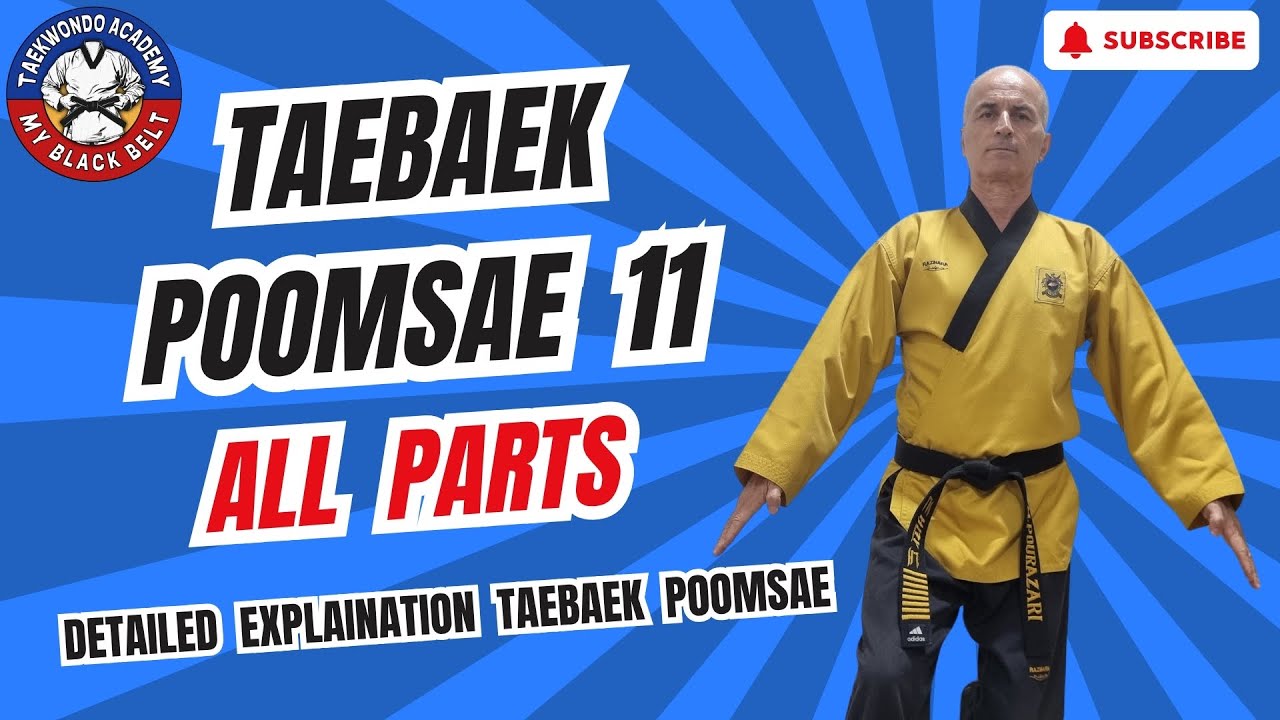 Taebaek Poomsae(11) Full Step-by-Step Tutorial | Taekwondo Forms by Grand Master Morteza PourAzari