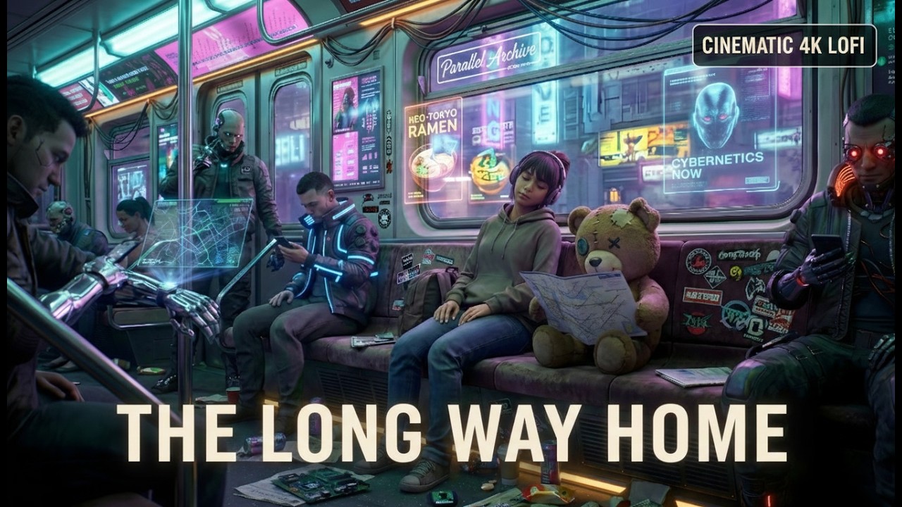Cyberpunk LoFi 🌃 The Long Way Home — Cinematic Beats for Focus & Chill (4K)