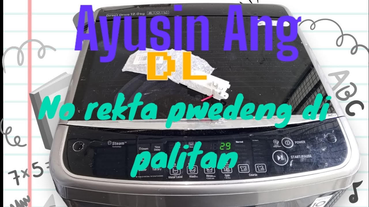 LG DL error, washing machine, repairable Ng Hindi pinapalitan