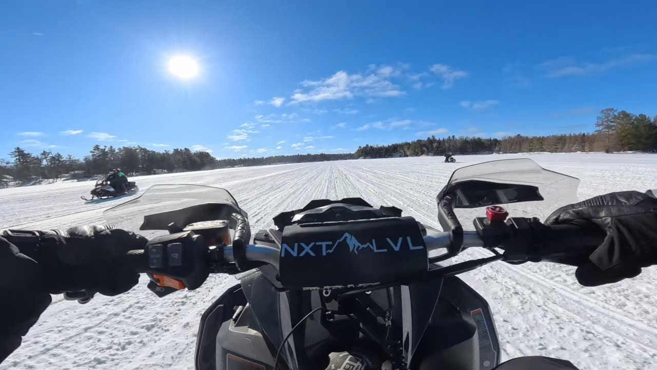 Snowmobile Run Across Little St. Germain Lake