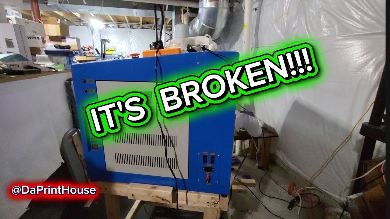 О боже!!! Наконец-то сломалось! Лазер 50 Вт, прощай, заменил на Xtools P2S BN20! #типография #выв...
