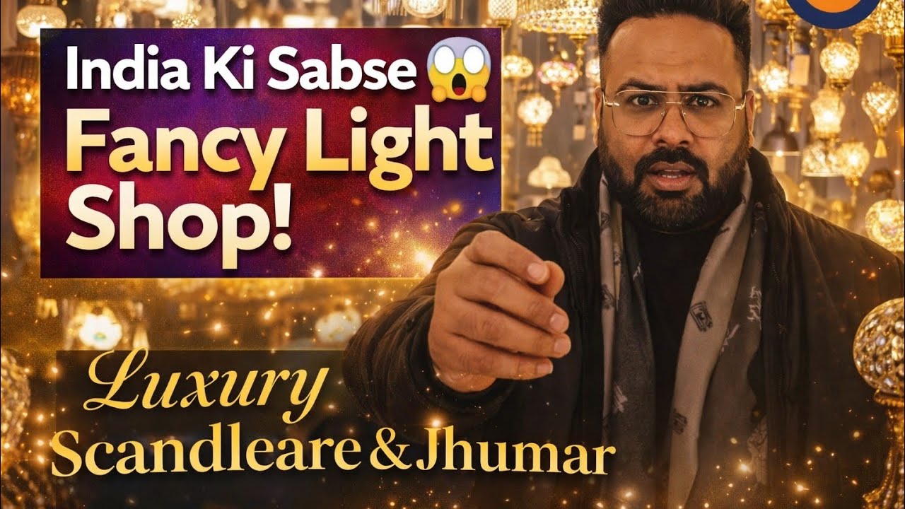 Scandleare Jhumar Fancy Lights Shop Vlog | Wedding & Home Decoration Lighting Wholesale Market