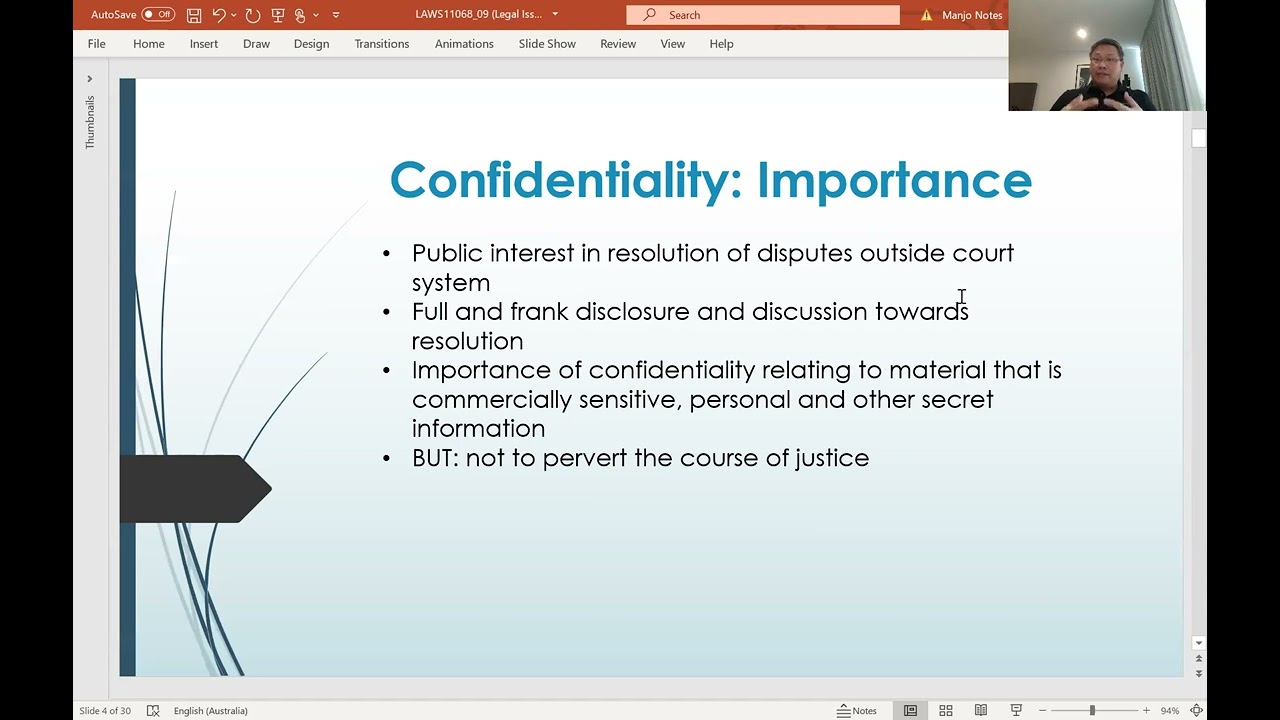 Alternative Dispute Resolution: Legal Issues (LAWS11068 Lecture 09)
