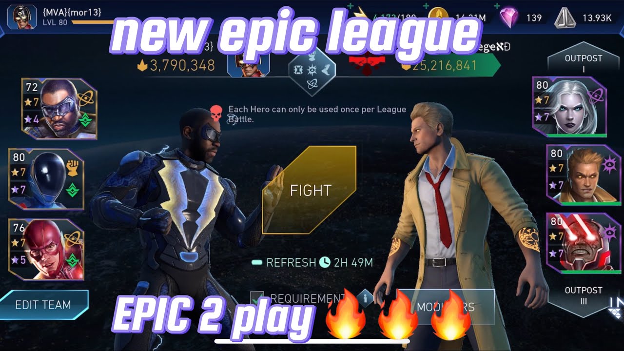 2 EPIC leagues 2 EPIC pip D1 league invasion fights injustice 2 mobile