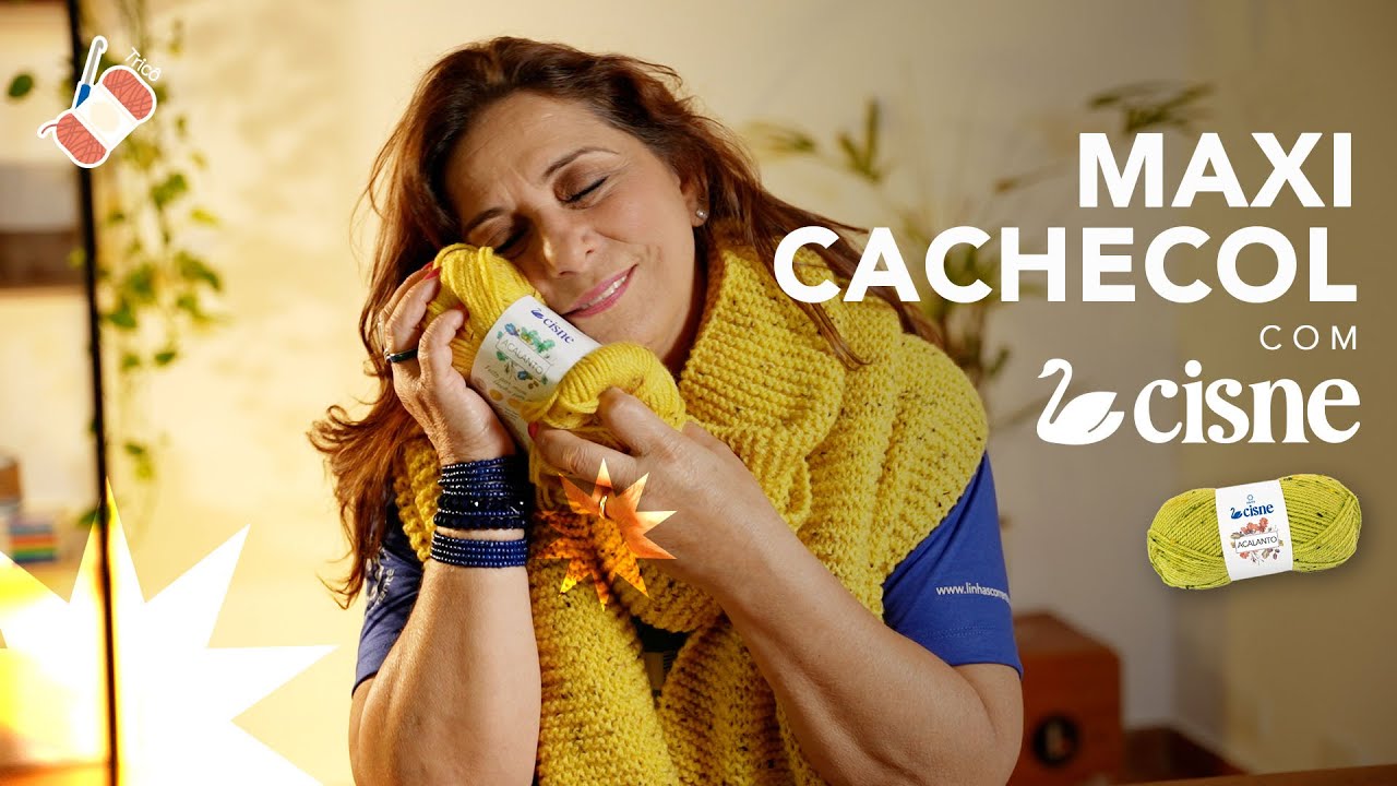 Maxi Cachecol com Cisne Acalanto | TRICÔ
