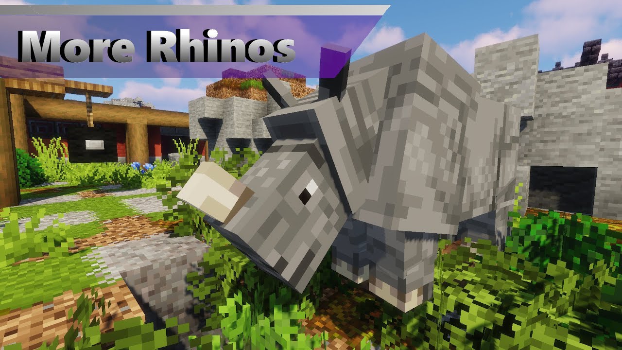 Больше носорогов | Зоопарк Алекса (Зоопарк Minecraft 1.16.5)