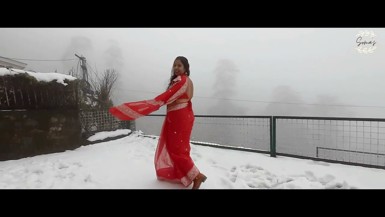 Drape Saree In Shimla | Saree in Snow of Shimla | Saree Sundori | Bong Crush