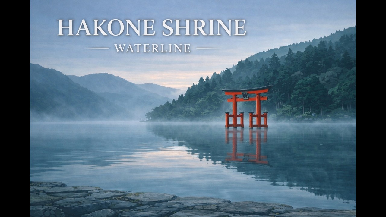 Hakone Shrine Waterline — Red Gate on Lake Ashi | Relaxing Lofi Japan