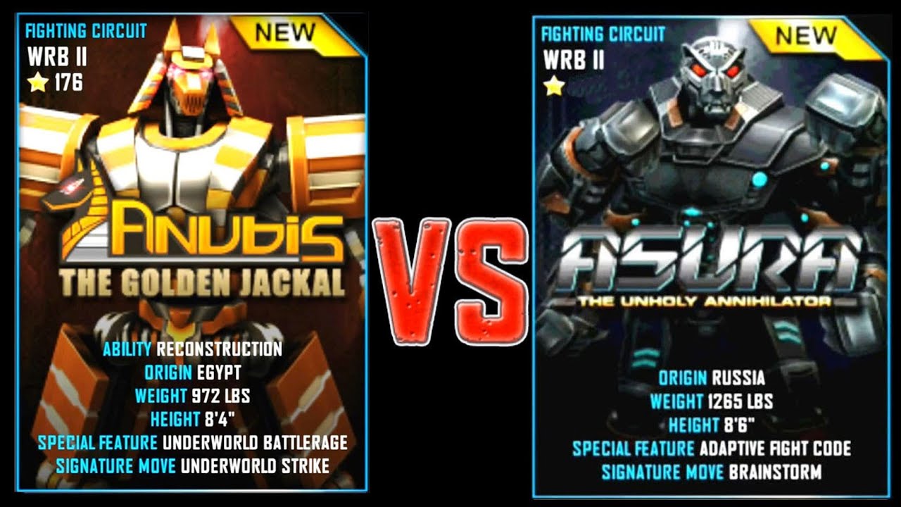 Real Steel WRB ANUBIS VS ASURA NEW Robot updating (Живая Сталь)