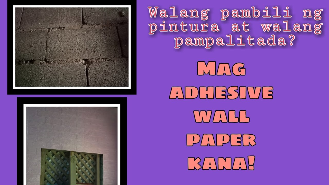 Adhesive wallpaper on a rough wall. Madikit ba o hindi?