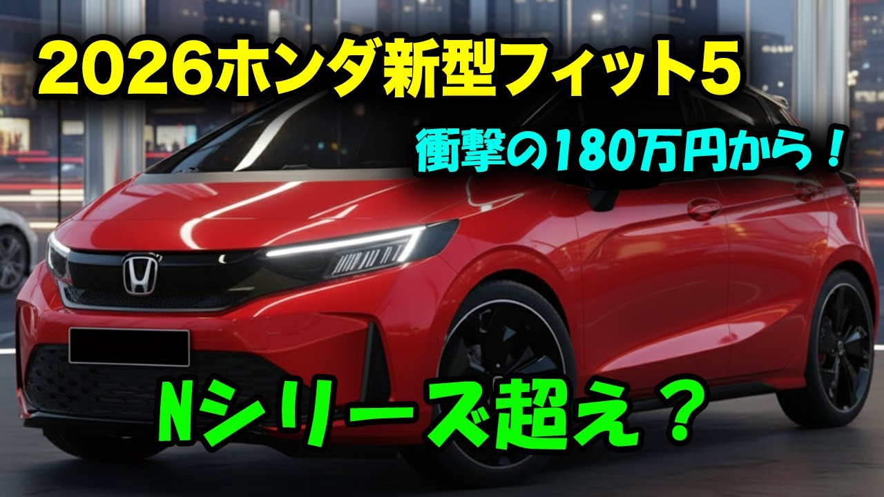 ホンダ新型フィット5フルモデルチェンジ2026年登場！Nシリーズを超える衝撃スペックで軽自動車市場に激震！