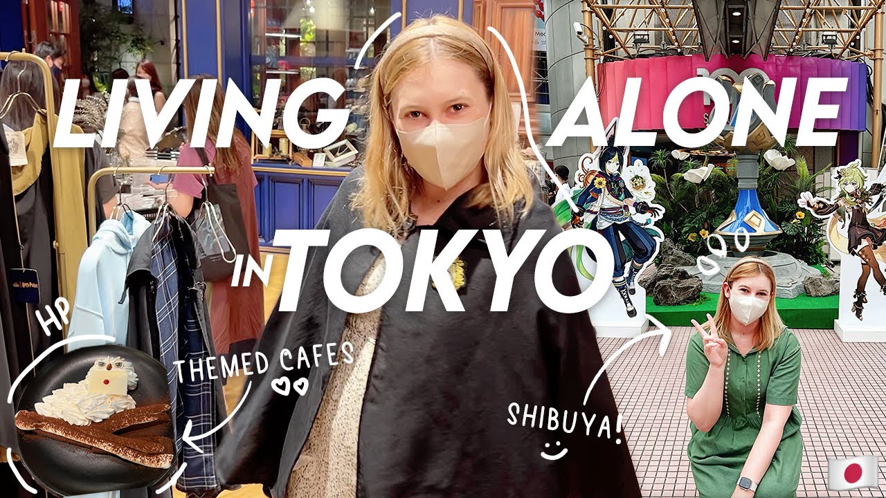 living alone in japan 🇯🇵 |  exploring shibuya (my otaku activities 🥸) + harry potter cafe 🧙&zwj;♀️
