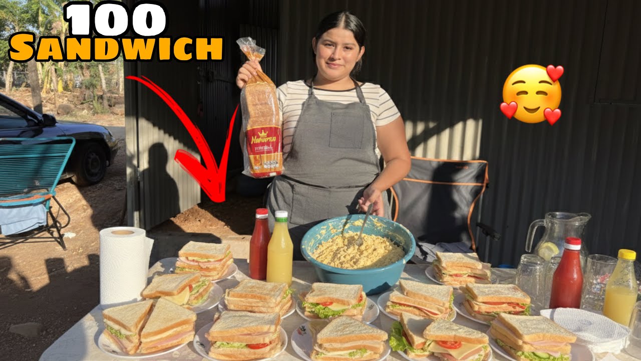 HACIENDO SANDWICH DE POLLO 🥪EN NUESTRA CASA DE CAMPO 🏡