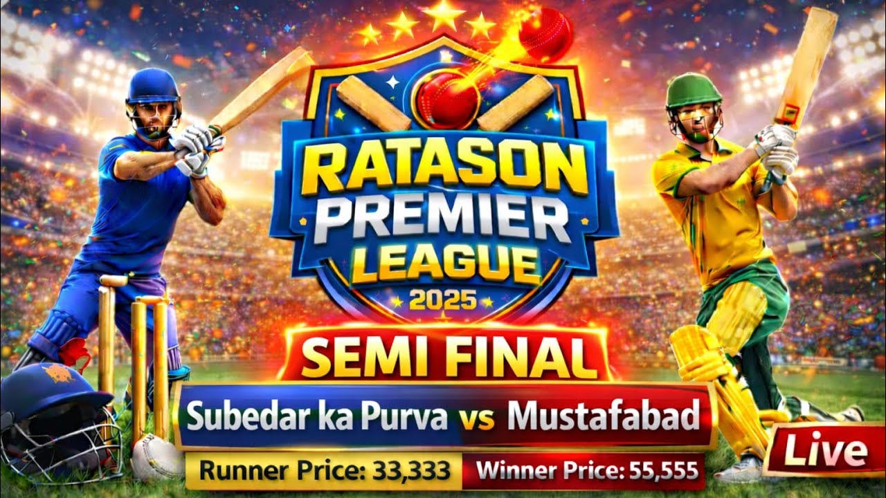 Durgesh 11 Mustafabad vs Subedar Ka Purva live cricket match | Ratason Premier League-Season 2 live