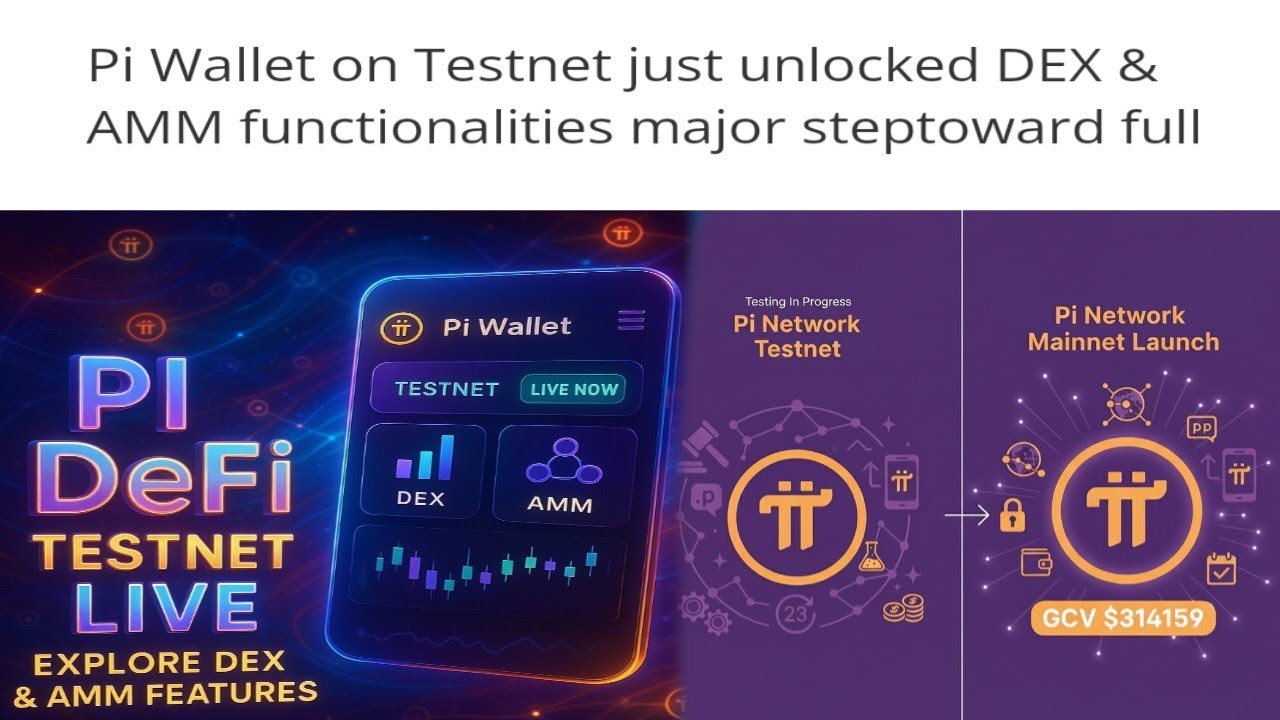 Pi Wallet в тестовой сети только что разблокировал функции DEX и AMM, что является важным шагом н...