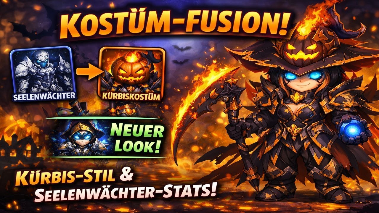 NosTale | Kürbishexe / Kürbisritter Kostüm – Fusion mit Seelenwächter (Aussehen behalten)