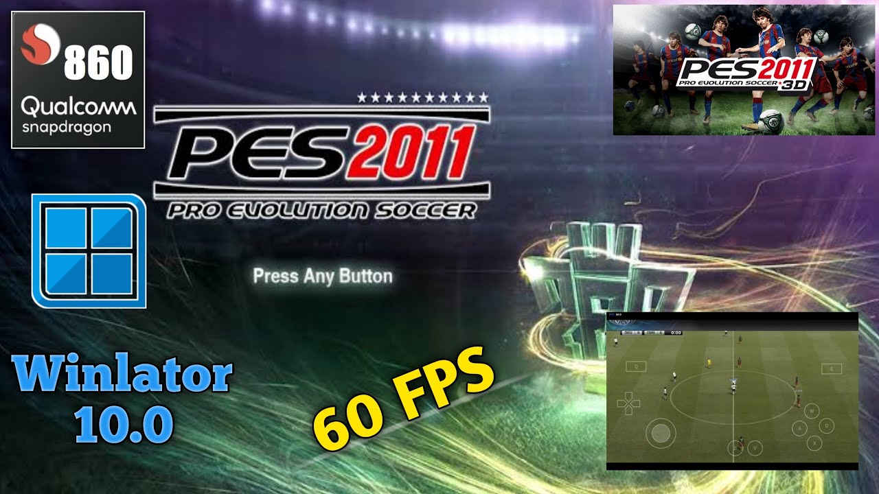 PES 2011 winlator 10 emulator android gameplay | Snapdragon 860 | 60 FPS | stabil parah lancar jaya!