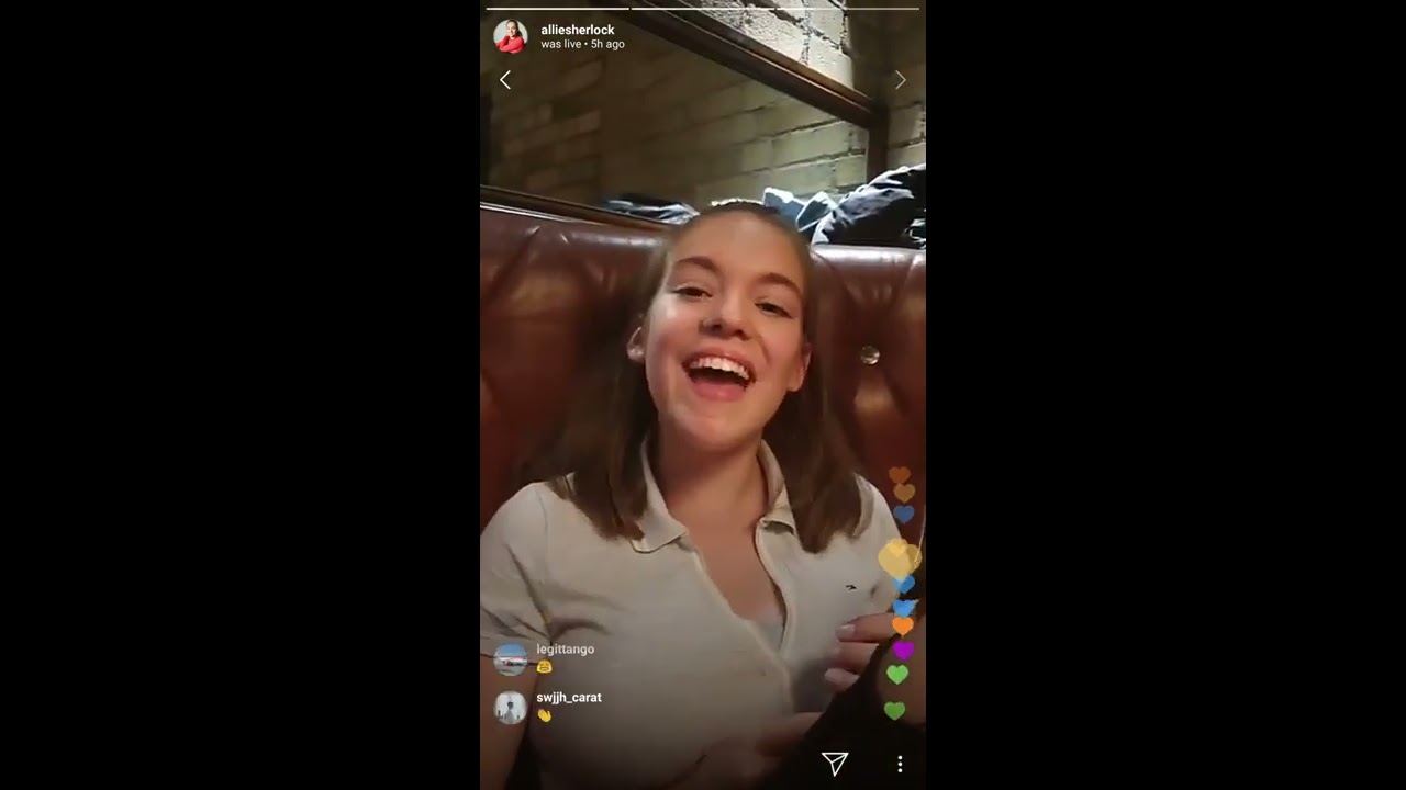 Allie Sherlock live on Instagram 5th August 2019