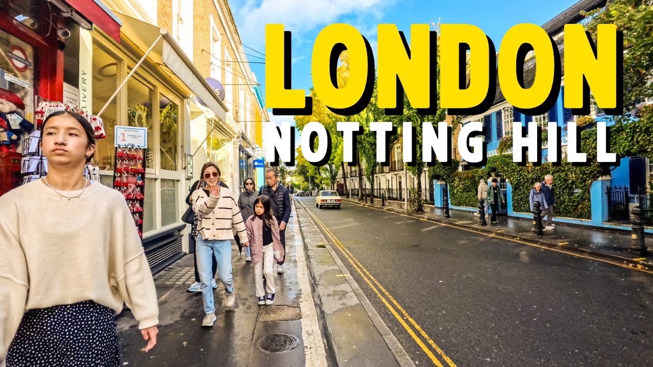 Notting Hill And Portobello Road - London Morning Walking Tour September 2024 [4K]
