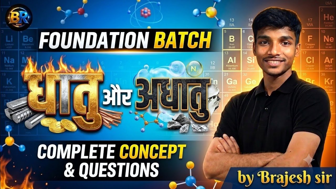 धातु और अधातु | Metals & nonmetals | Chemistry Class 1 Kajal ma'am | SSC, RRB, Railway