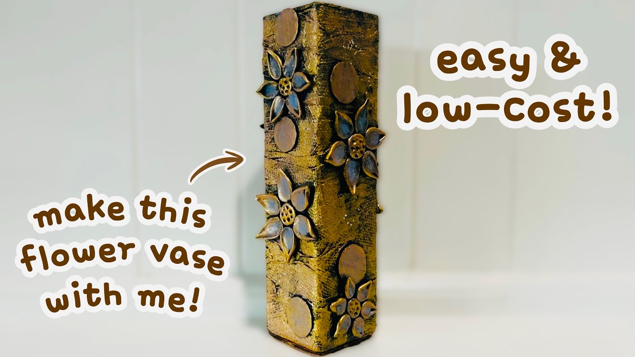 Handmade Decorative Vase | simple and Easy DIY That Looks Stunning | Beautiful Vase Idea ✨🌿