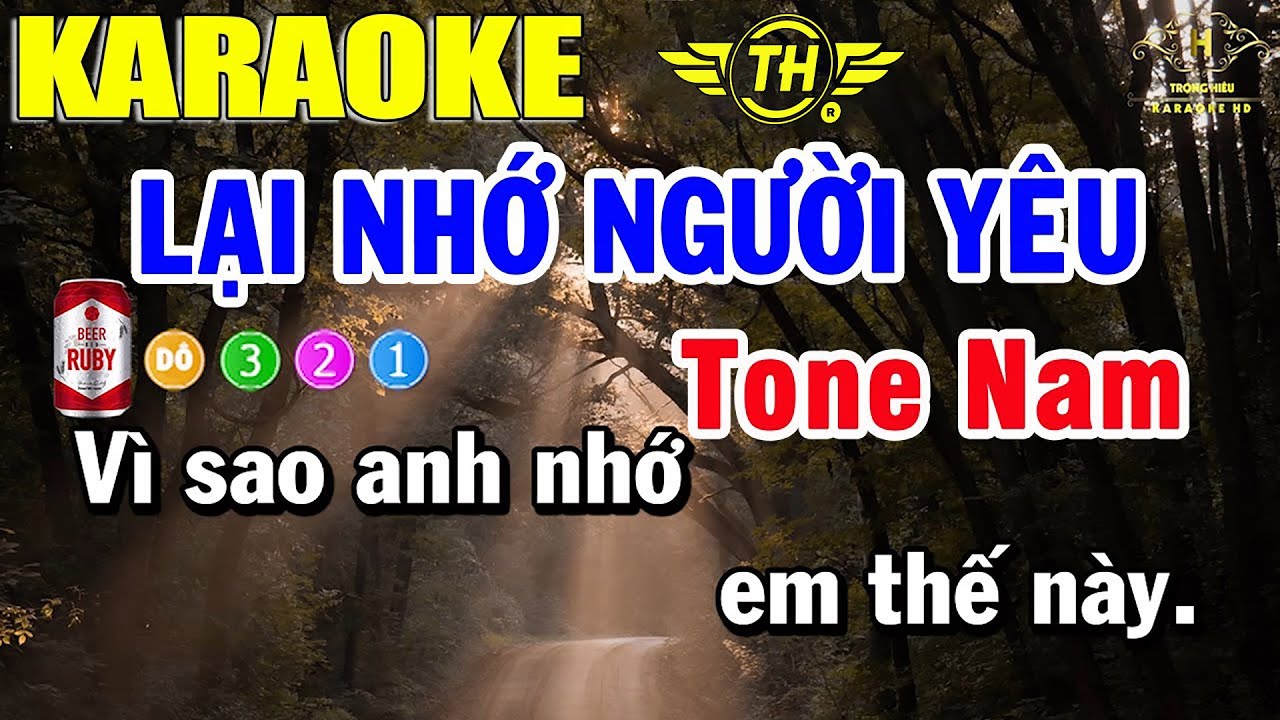 Lại Nhớ Người Yêu Karaoke Tone Nam Nhạc Sống | Trọng Hiếu