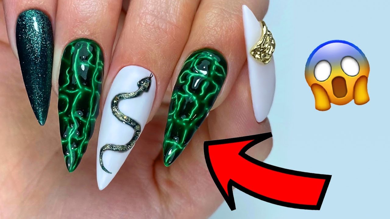 POSE D'ONGLES EN GEL | Effet Croco 😱