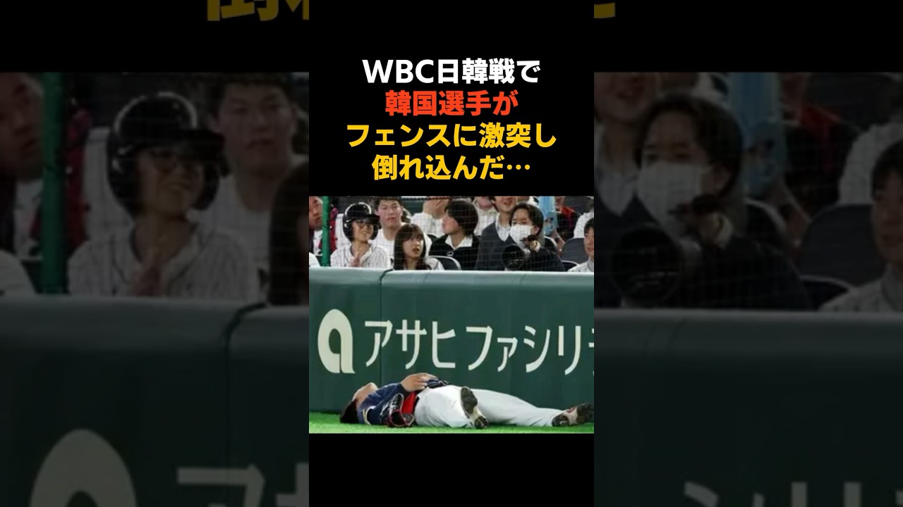 【WBC】 韓国選手が柵に激突…その時日本コーチが取った行動に賞賛 #感動する話 #芸能 #雑学 #大谷翔平
