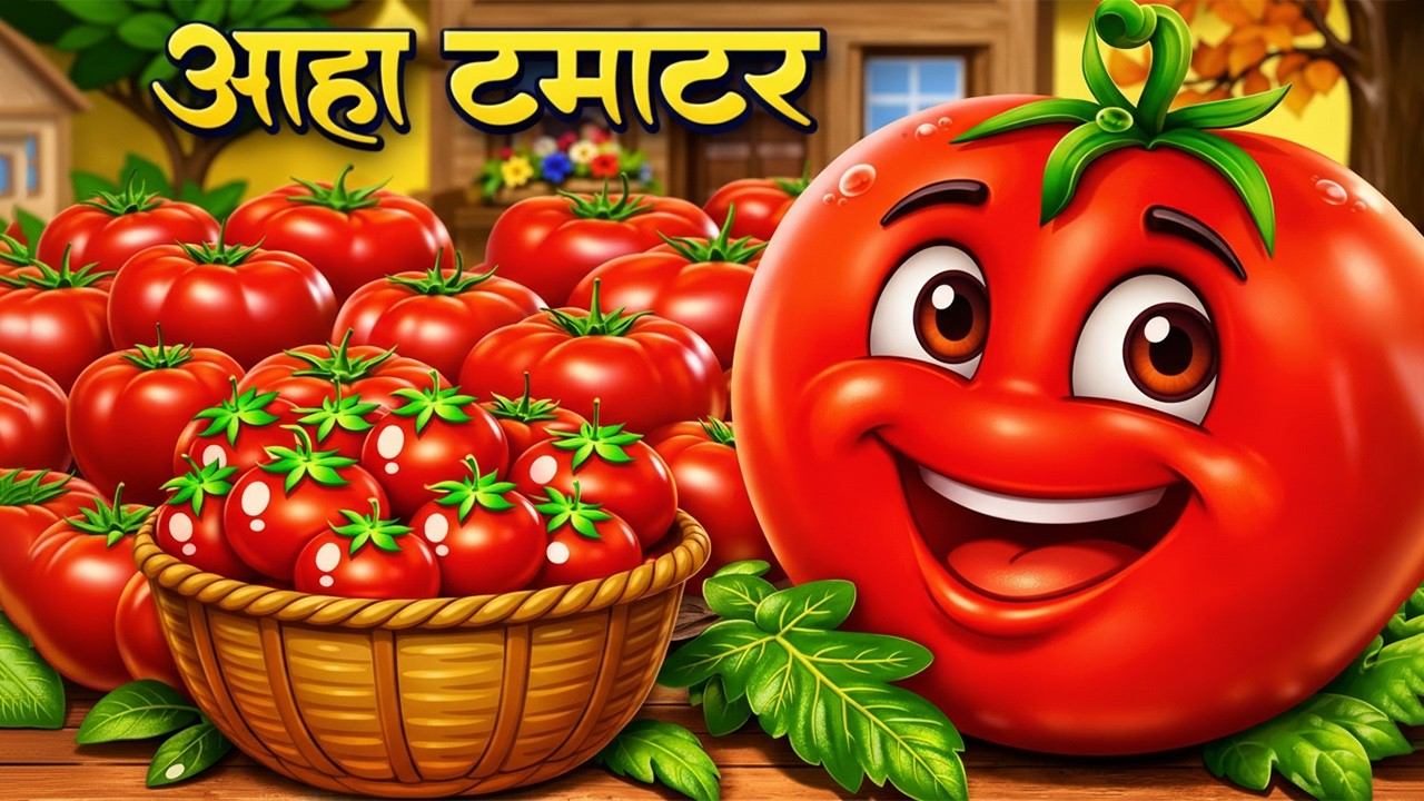 🍅 Aaha Tamatar Bade Mazedar | आहा टमाटर | Hindi Nursery Rhymes for Kids | Kids Songs | Hindi Rhymes