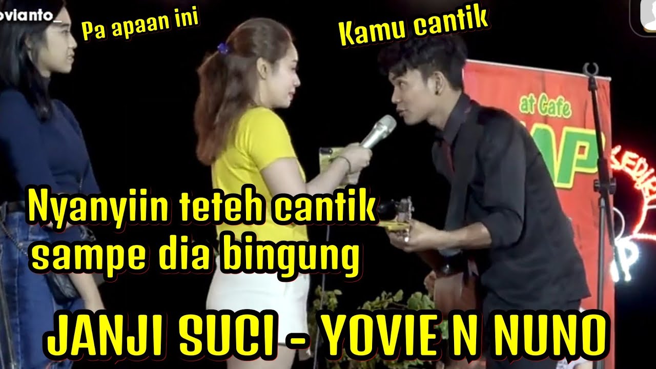 Godain Teteh Cantik - Tri suaka nyanyikan lagu Janji suci - Yovie n Nunno di Kediri