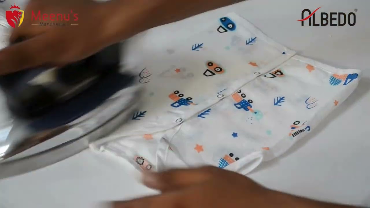 Muslin Jabla Button | 100% Cotton | Baby Garments | Meenus Manchesters | Albedo