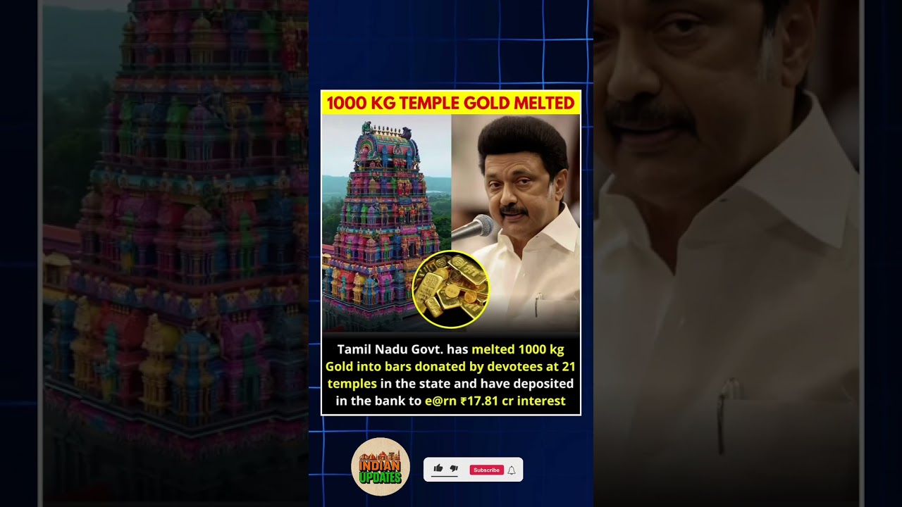 1000 KG Temple Gold Melted in Tamil Nadu |  #shorts #tamilnadu