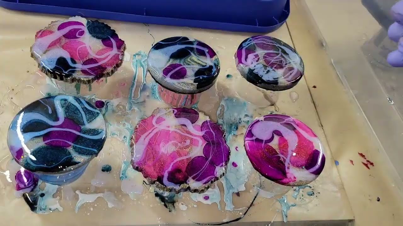 Fast video resin coasters / How to fix ugly coasters / transforming dud resin coasters into beauties