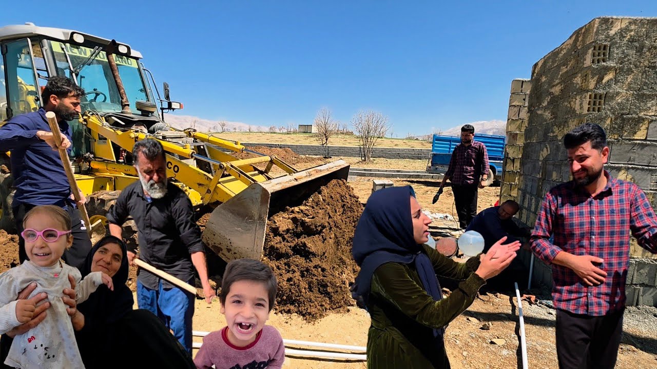 🐓🏕Real rural life in Iran with the big Peren family 🌄