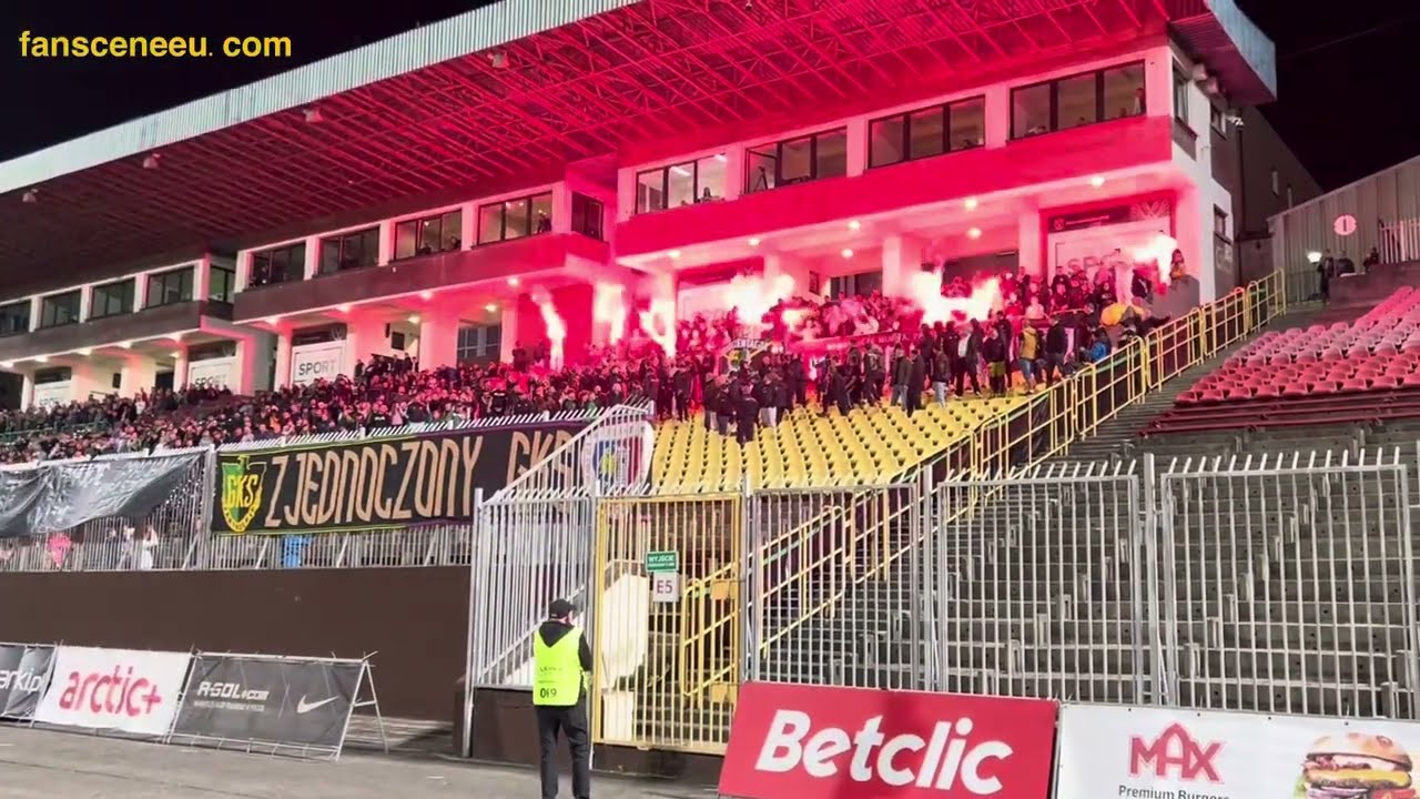 GKS JASTRZĘBIE - Zagłębie Sosnowiec (27.04.2025) doping i oprawa