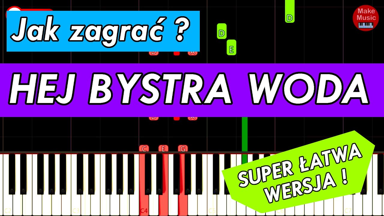 HEJ BYSTRA WODA - Piano Keyboard Tutorial