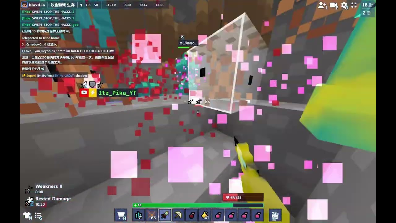 survival 1 pvp with L9mao tribe , Get 10+ pro3 armor.