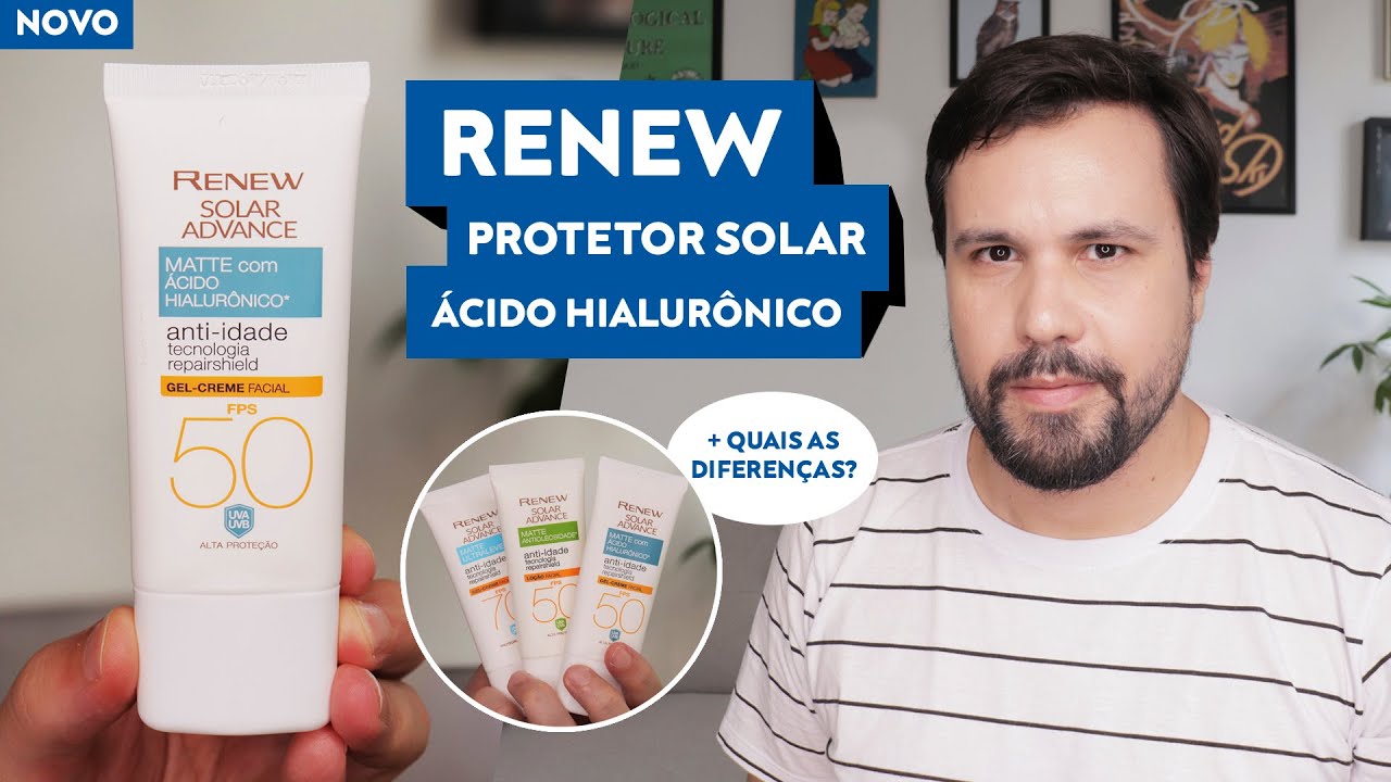 RESENHA PROTETOR SOLAR AVON RENEW Ácido Hialurônico e Niacinamida Matte Solar Advance