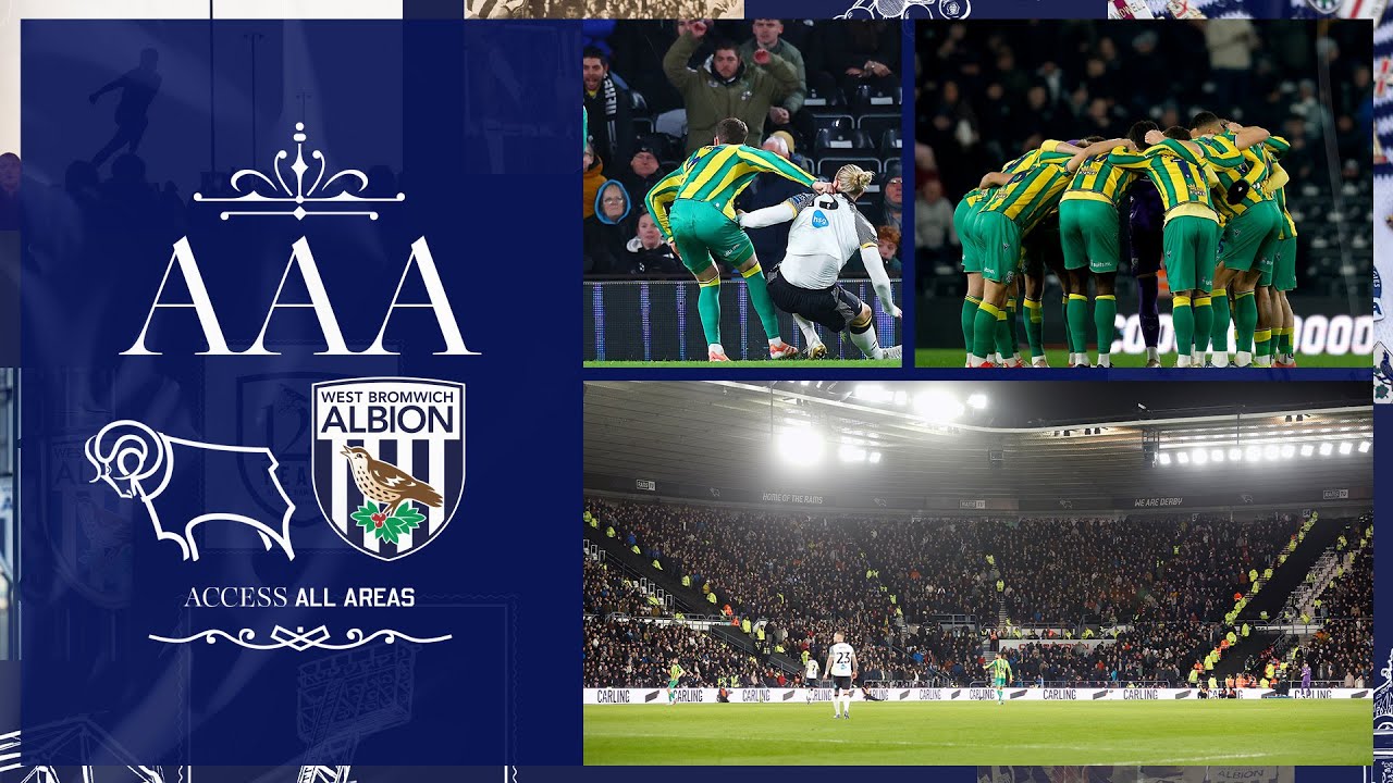 Stoppage-time celebrations in the away end! 🙌 | AAA | Derby County 1-1 Albion