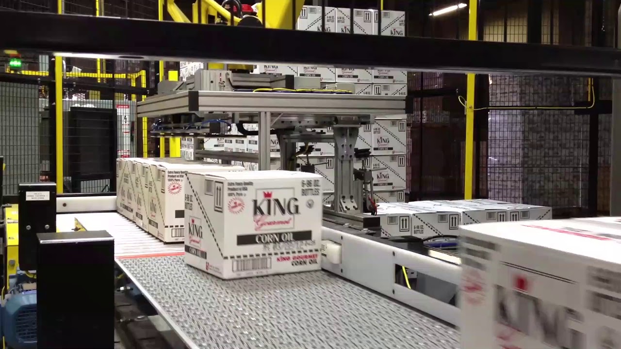 PASCO Robotic Case Palletizing   Servo Driven Fork EOAT