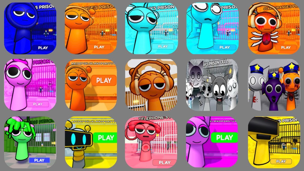 BLACK SPLANKI'S PRISON RUN!,LILY MICROWAVE SPRUNKI'S PRISON RUN!,ORANGE SPLANKI'S PRISON RUN!