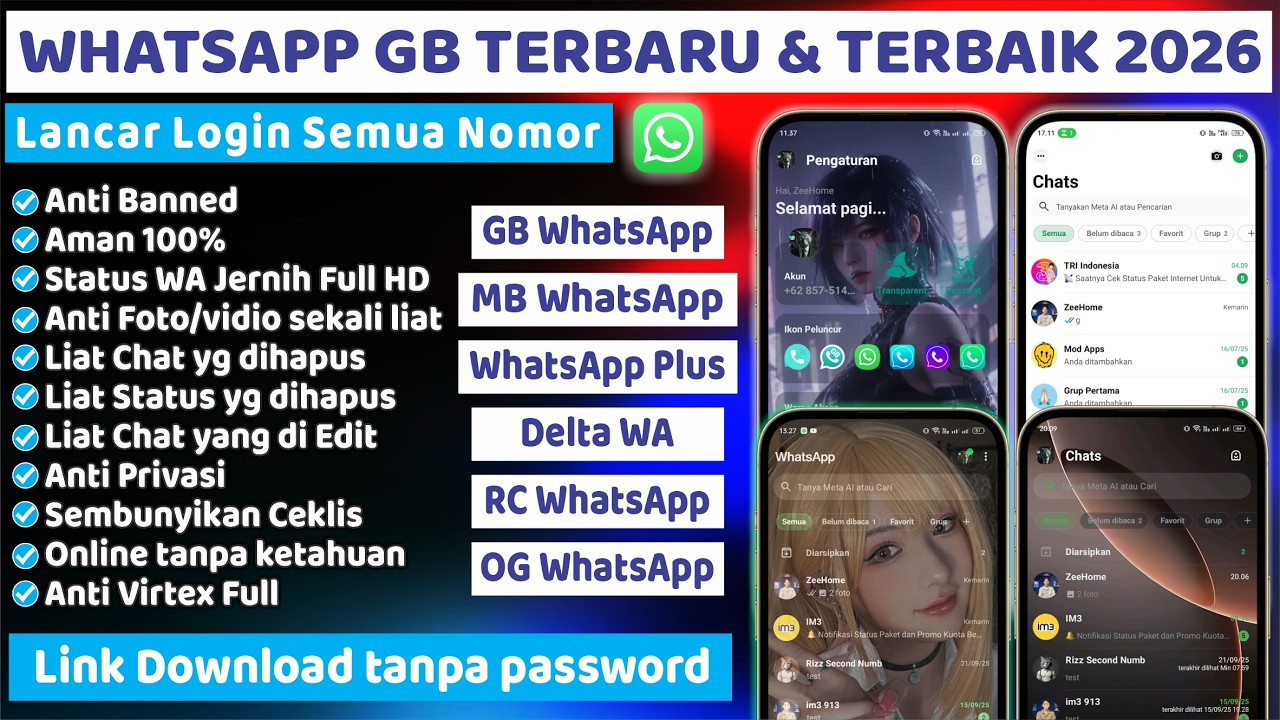Последнее обновление WhatsApp GB 2026: исправление входа для всех номеров ⚡Лучший и безопасный мо...