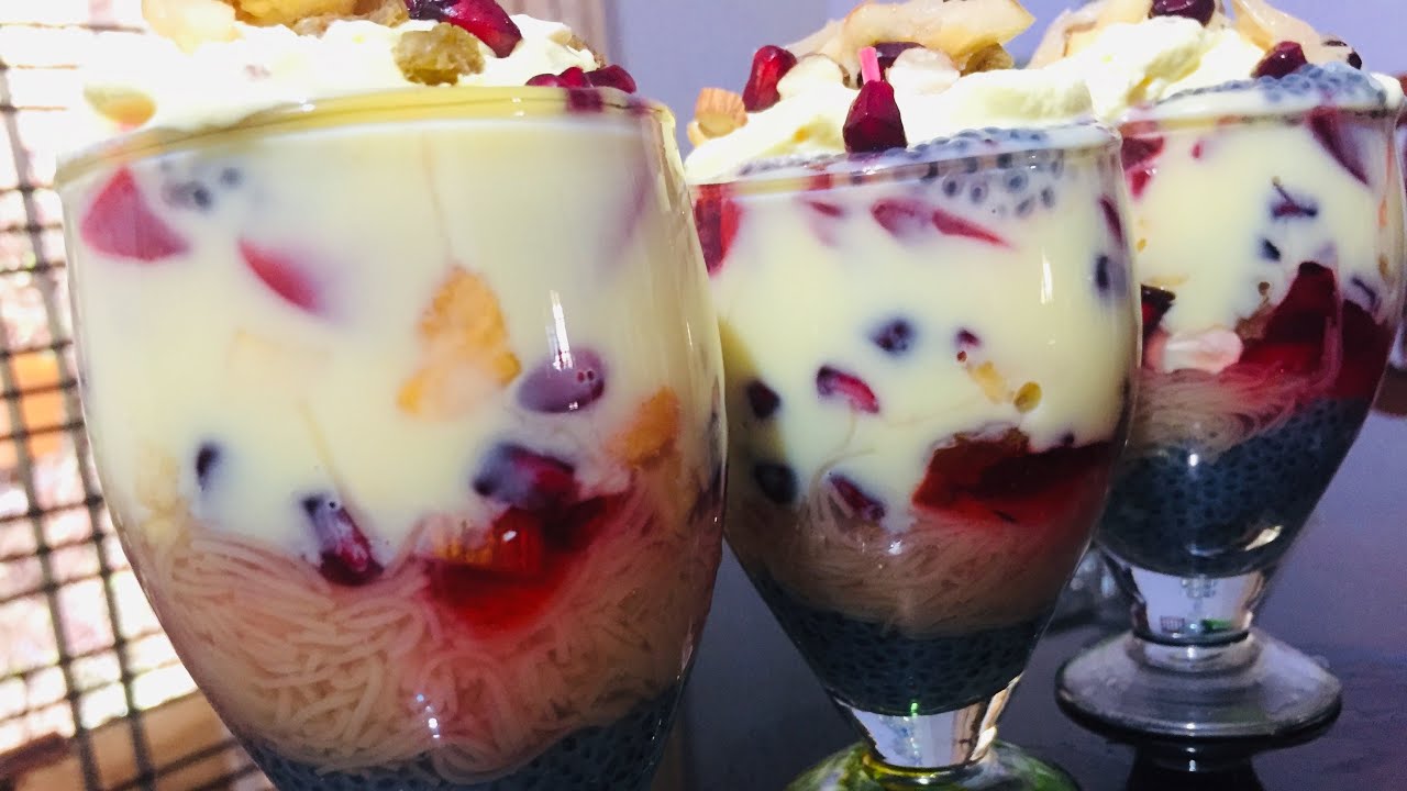 Royal Custard Falooda|Custard Falooda|Falooda Recipe