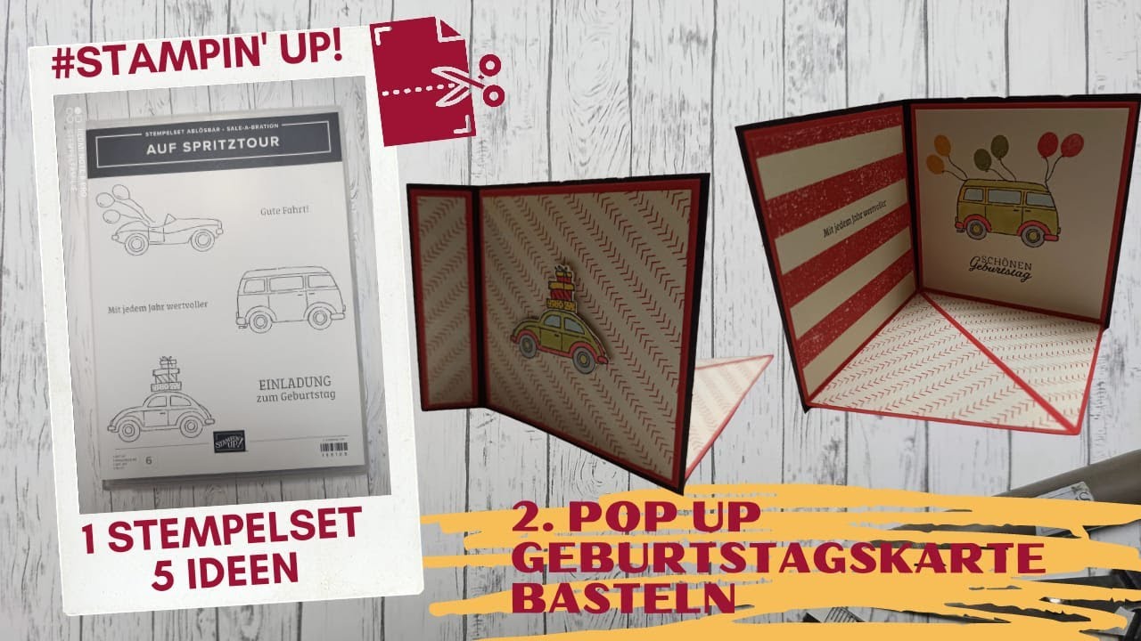 Anleitung : Pop-Up Geburtstagskarte mit Stampin' UP!