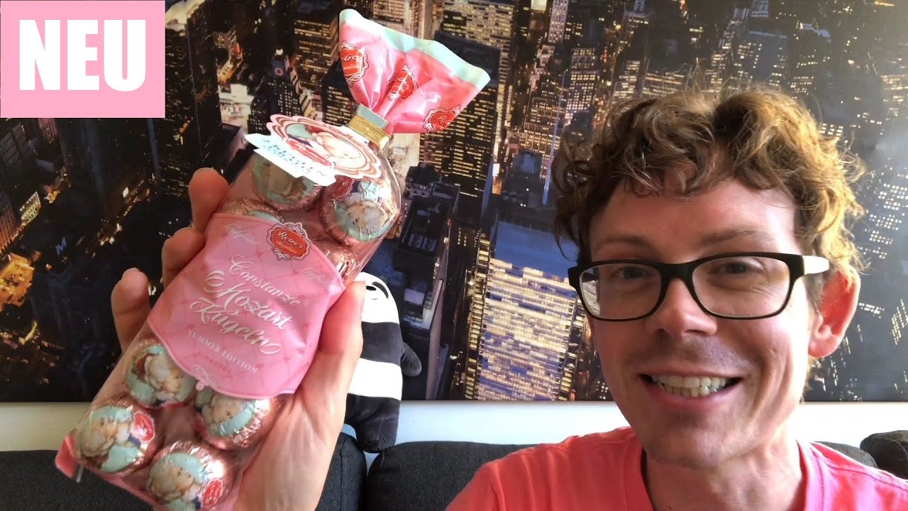 Reber Constanze Mozartkugeln mit weißer Schokolade und Himbeer Marzipan im Test!