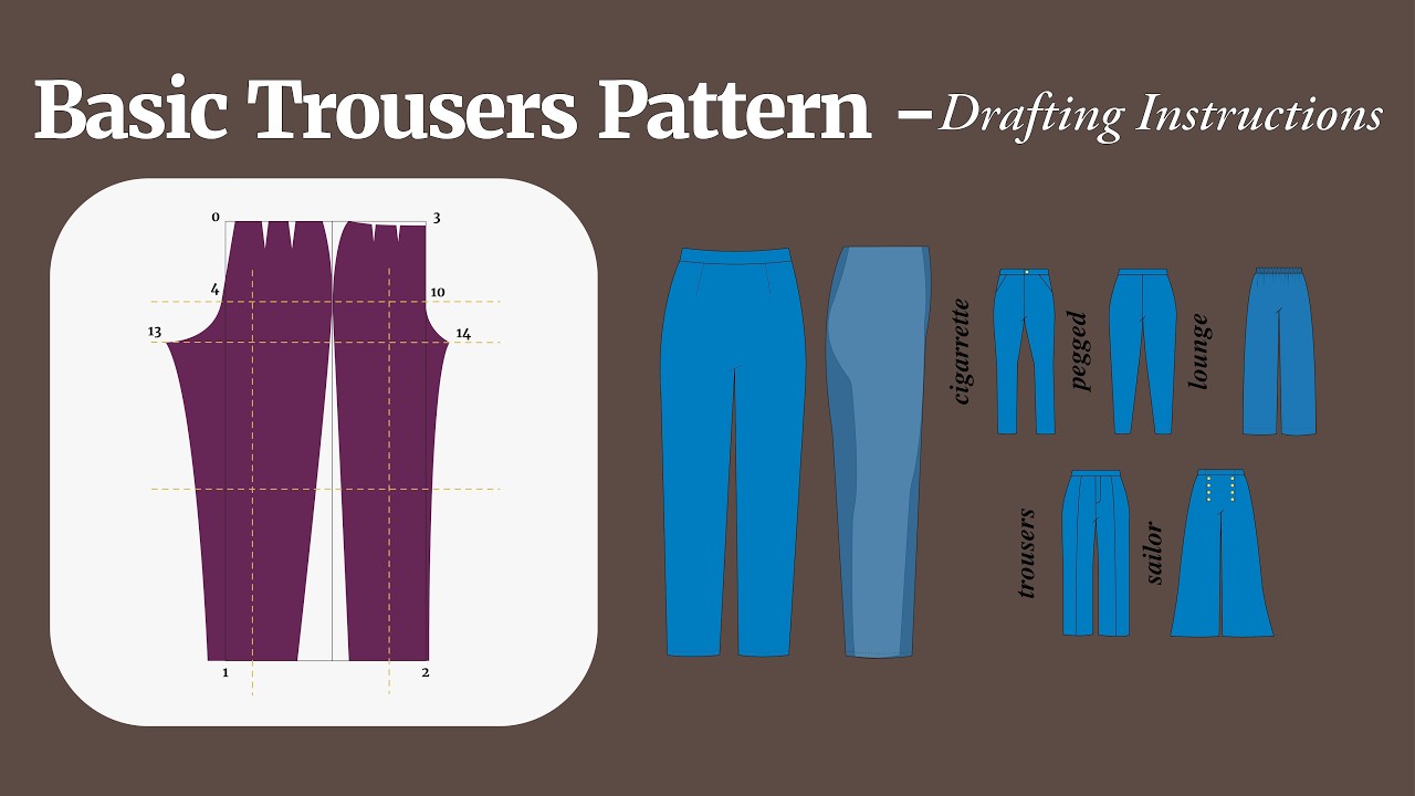 How to Draft the Trouser Foundation Pattern | What You Need to Know! | TUTORIAL