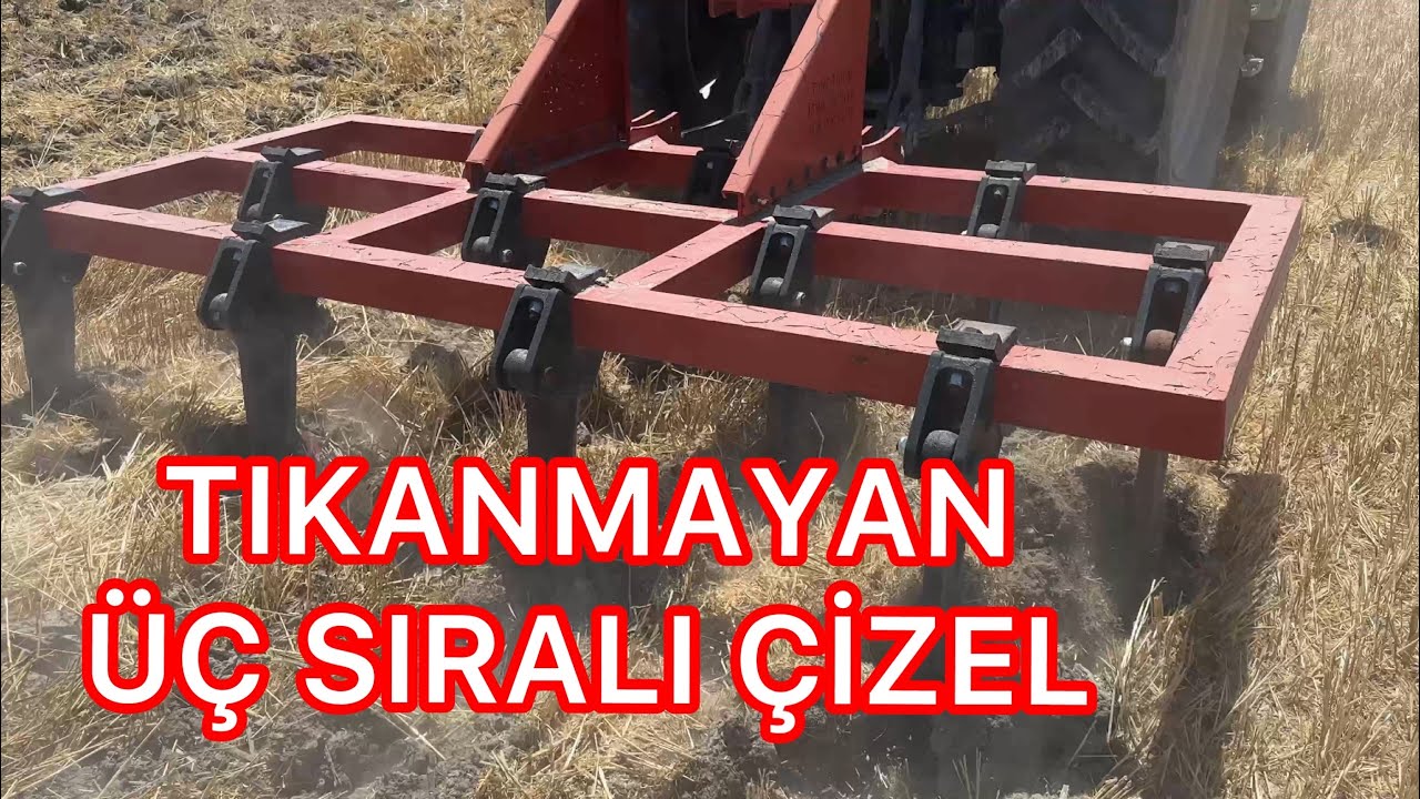 Tıkanmaya üç sıralı Traktörü yorumlayan çizel