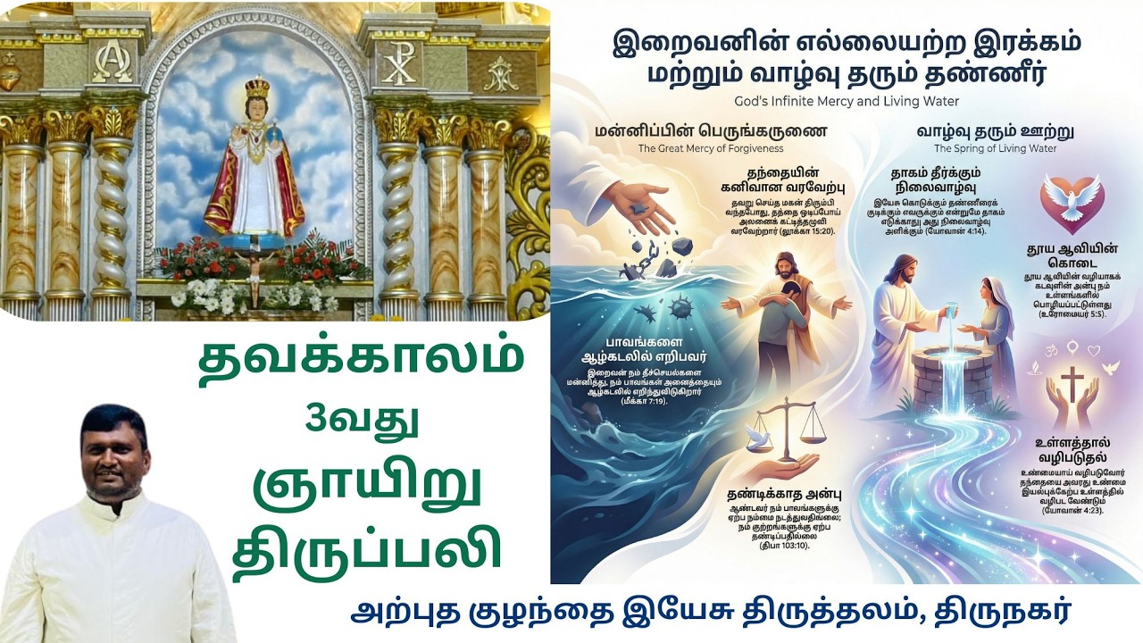 LIVE ✠08 Mar 26✠ திருநகர் அற்புத குழந்தை இயேசு திருத்தலம் | தவக்காலம்  3வது வாரம்   ஞாயிறு திருப்பலி